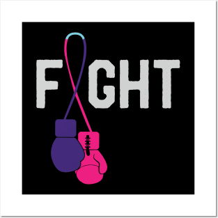 Thyroid Cancer Awareness Day Ribbon Month Survivor Fighter Posters and Art